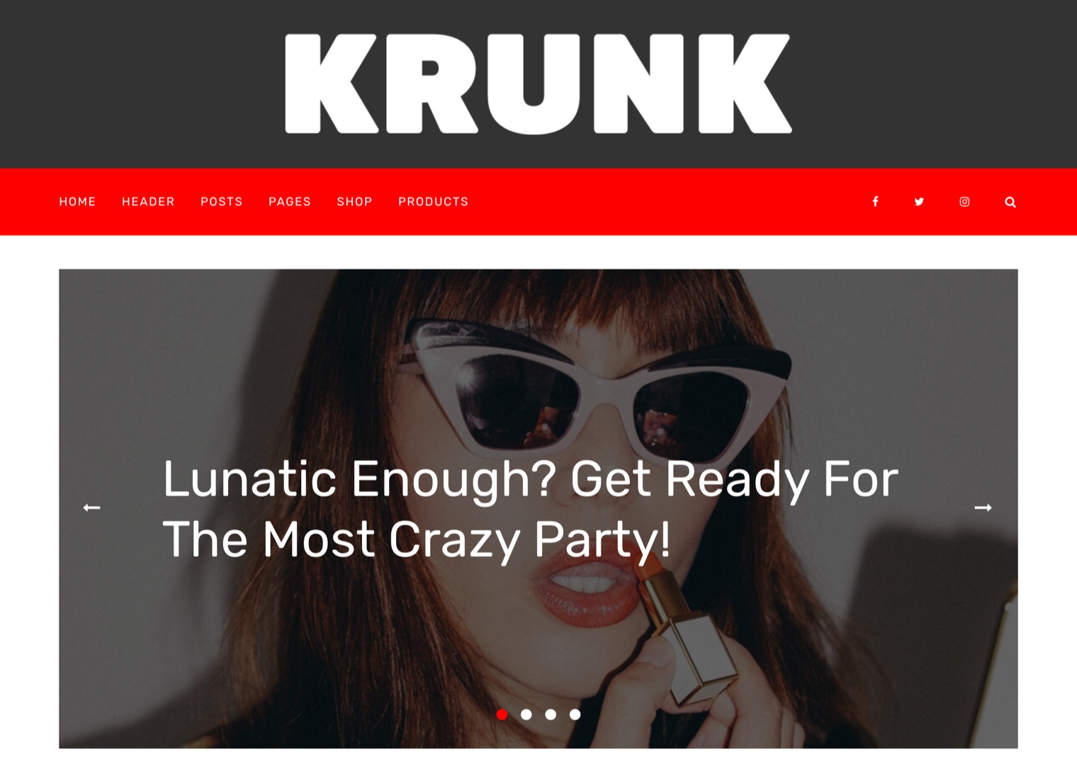 Krunk theme demo