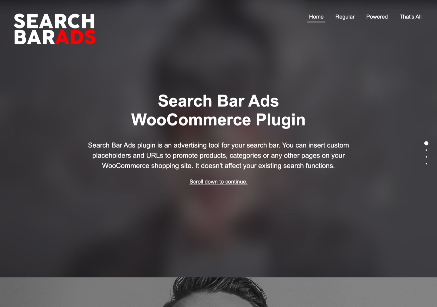 Search Bar Ads plugin demo